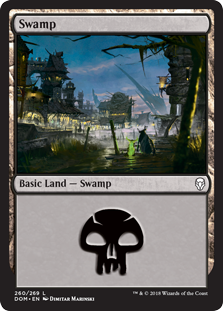 Swamp (260) (Dominaria) Near Mint Foil