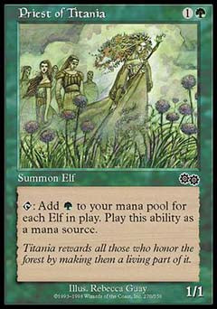 Priest of Titania (Urza's Saga) Near Mint