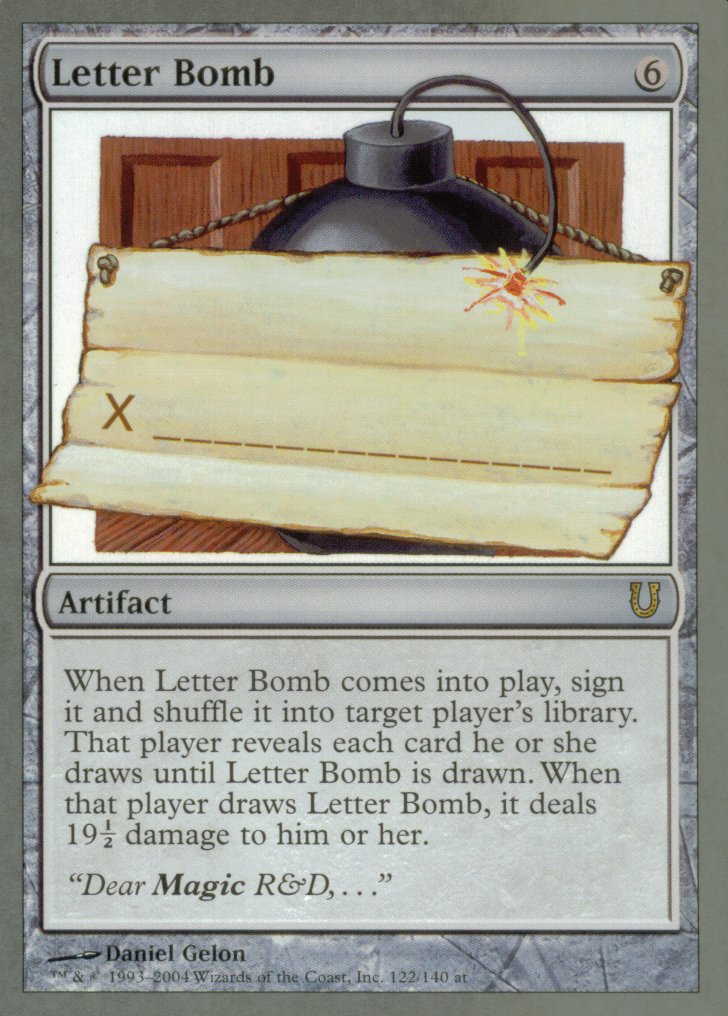 Letter Bomb (Unhinged) Near Mint Foil