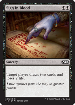 Sign in Blood (Magic 2015 Core Set) Near Mint