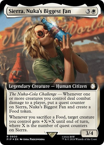 Sierra, Nuka's Biggest Fan (Extended Art) (Surge Foil) (Universes Beyond: Fallout) Near Mint