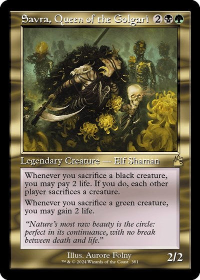 Savra, Queen of the Golgari (Retro Frame) (Ravnica Remastered) Near Mint
