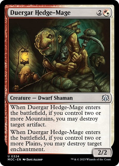 Duergar Hedge-Mage (Commander: March of the Machine) Near Mint