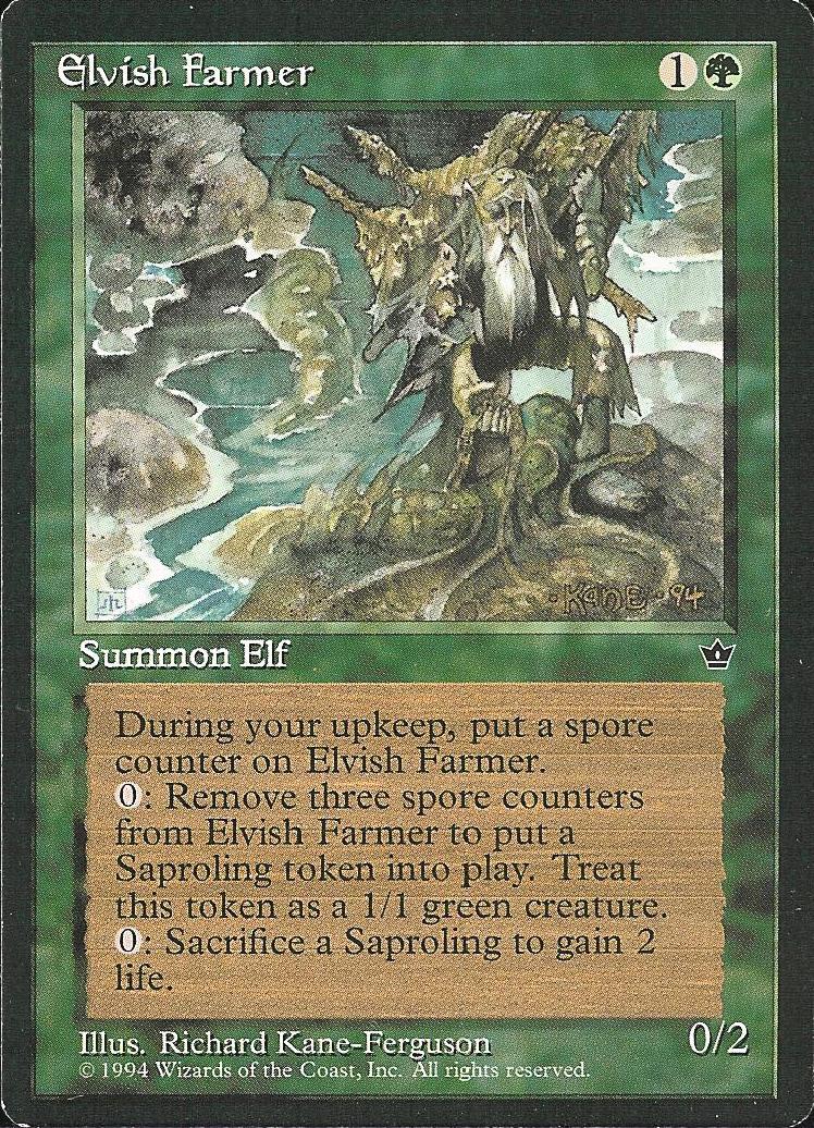Elvish Farmer (Fallen Empires) Light Play