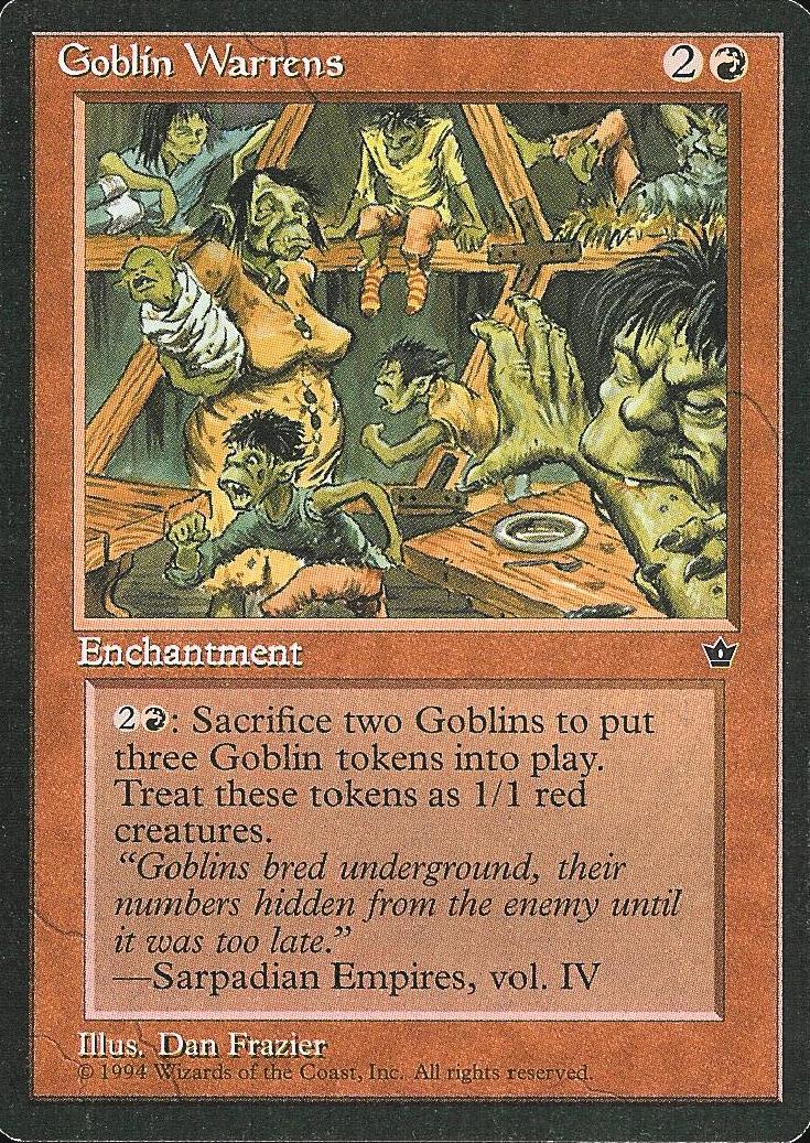 Goblin Warrens (Fallen Empires) Light Play