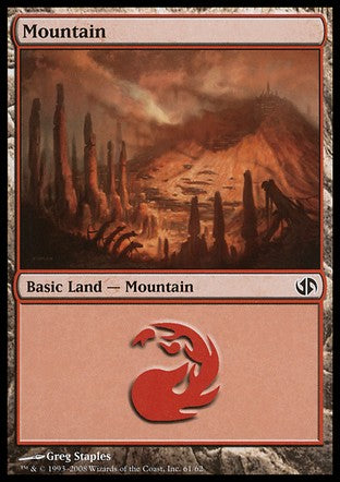 Mountain (61) (Duel Decks: Jace vs Chandra) Near Mint Japanese