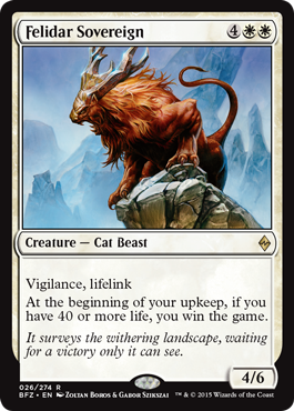 Felidar Sovereign (Battle for Zendikar) Near Mint Foil