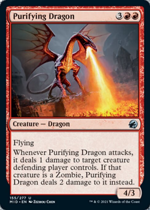Purifying Dragon (Innistrad: Midnight Hunt) Near Mint