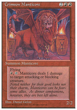 Crimson Manticore (4th Edition) Good