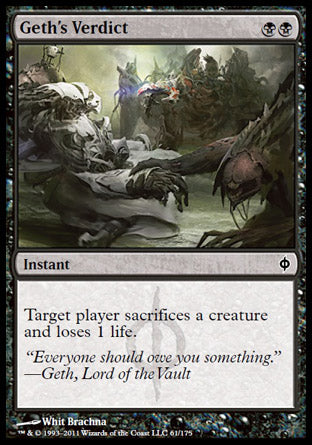Geth's Verdict (New Phyrexia) Near Mint