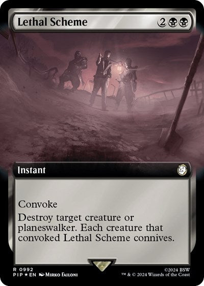 Lethal Scheme (Extended Art) (Surge Foil) (Universes Beyond: Fallout) Near Mint