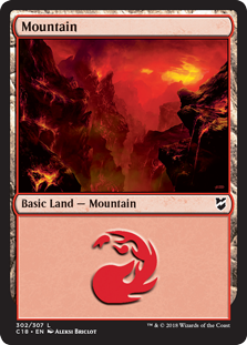 Mountain (302) (Commander 2018) Near Mint