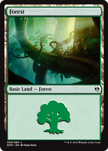 Forest (38) (Duel Decks: Zendikar vs Eldrazi) Near Mint