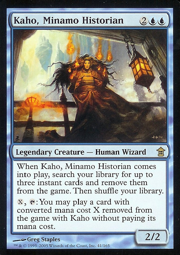 Kaho, Minamo Historian (Saviors of Kamigawa) Near Mint Foil