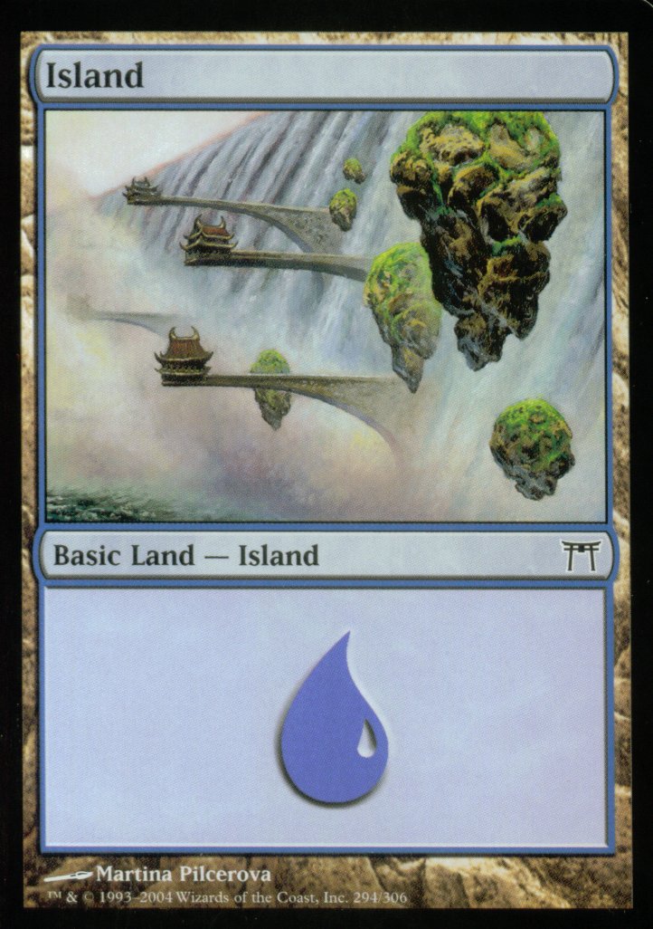 Island (294) (Champions of Kamigawa) Near Mint Foil