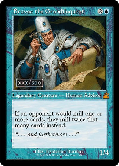Bruvac the Grandiloquent (Retro Frame) (Serial Numbered) (Ravnica Remastered) Near Mint