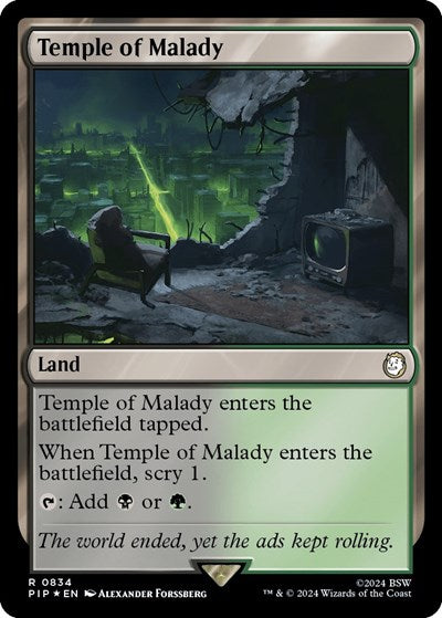 Temple of Malady (Surge Foil) (Universes Beyond: Fallout) Near Mint
