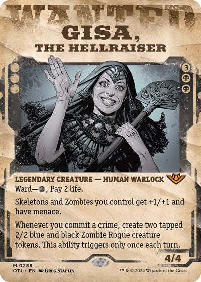 Gisa, the Hellraiser (Showcase) (Outlaws of Thunder Junction) Near Mint