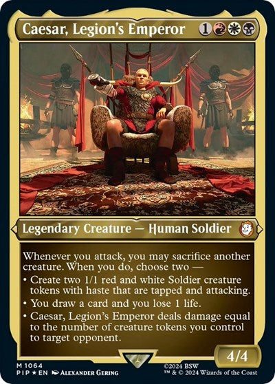 Caesar, Legion's Emperor (Display Commander) - Thick Stock (Universes Beyond: Fallout) Near Mint