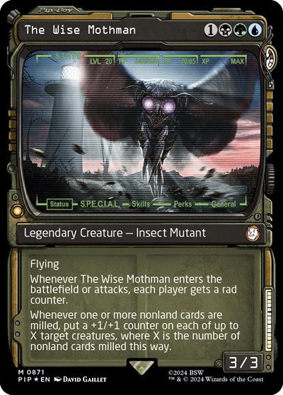 The Wise Mothman (Showcase) (Surge Foil) (Universes Beyond: Fallout) Near Mint