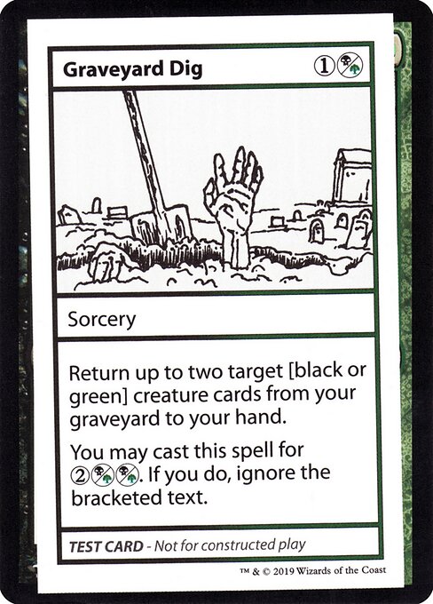 Graveyard Dig (No PW Symbol) (Mystery Booster Test Print 2021) Near Mint