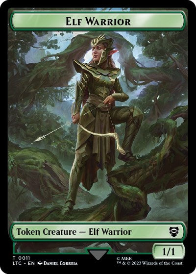 Elf Warrior / Bird Double Sided Token (Commander: The Lord of the Rings: Tales of Middle-earth) Near Mint