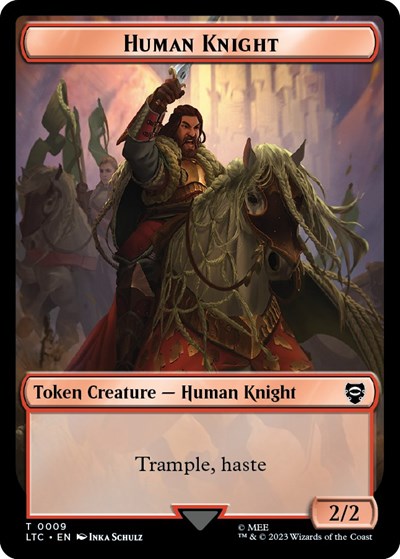 Human Knight / Human Double-sided Token (Commander: The Lord of the Rings: Tales of Middle-earth) Near Mint