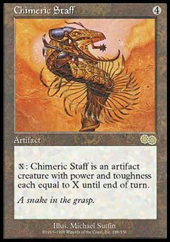 Chimeric Staff (Urza's Saga) Light Play
