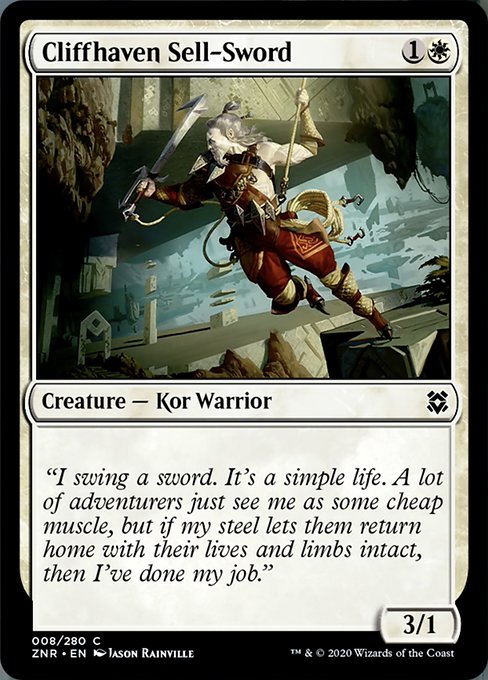 Cliffhaven Sell-Sword (Zendikar Rising) Near Mint