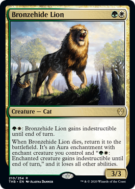 Bronzehide Lion (Theros Beyond Death) Near Mint Foil