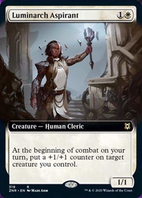 Luminarch Aspirant (Extended Art) (Zendikar Rising) Near Mint