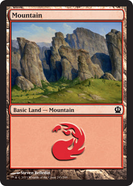 Mountain (243) (Theros) Near Mint Foil