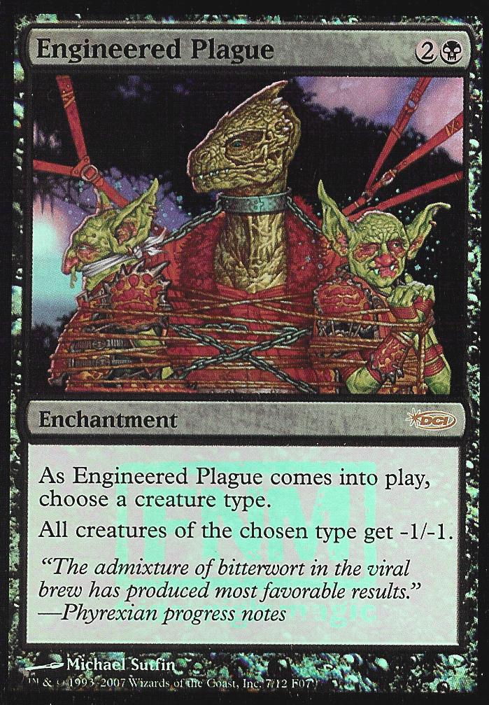 Engineered Plague (FNM) (Promotional Cards) Light Play Foil