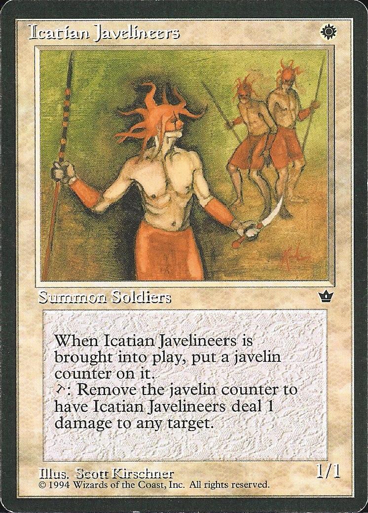 Icatian Javelineers (3) (Fallen Empires) Near Mint