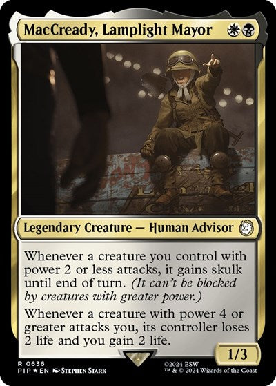 MacCready, Lamplight Mayor (Surge Foil) (Universes Beyond: Fallout) Near Mint