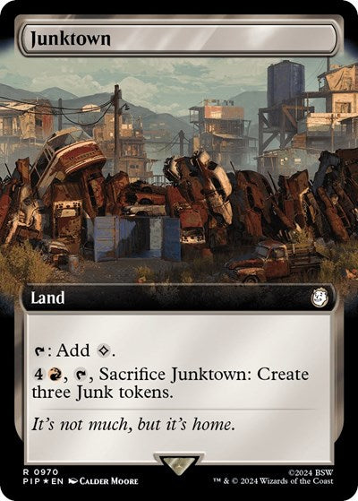Junktown (Extended Art) (Surge Foil) (Universes Beyond: Fallout) Near Mint