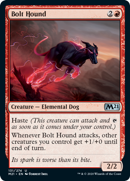 Bolt Hound (Magic 2021 Core Set) Near Mint Foil