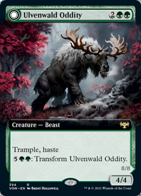 Ulvenwald Oddity / Ulvenwald Behemoth (Extended Art) (Innistrad: Crimson Vow) Near Mint
