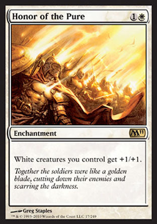 Honor of the Pure (Magic 2011 Core Set) Near Mint Foil