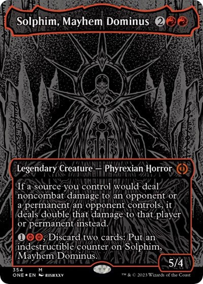 Solphim, Mayhem Dominus (Oil Slick Raised Foil) (Phyrexia: All Will Be One) Near Mint