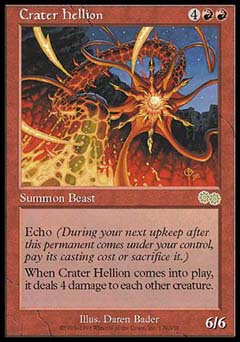 Crater Hellion (Urza's Saga) Light Play