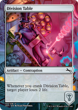 Division Table (Unstable) Near Mint