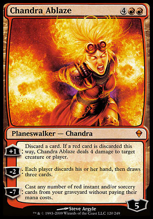 Chandra Ablaze (Zendikar) Light Play