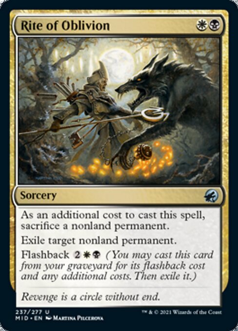 Rite of Oblivion (Innistrad: Midnight Hunt) Near Mint Foil