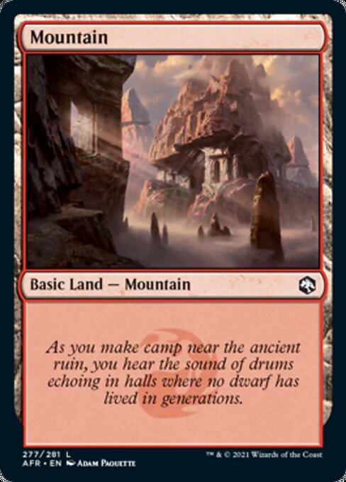 Mountain (277) (Adventures in the Forgotten Realms) Near Mint Foil