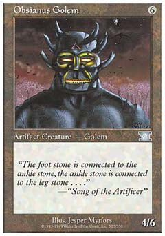 Obsianus Golem (Classic 6th Edition) Light Play