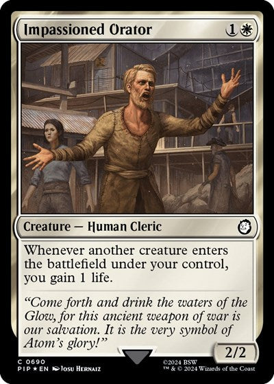 Impassioned Orator (Surge Foil) (Universes Beyond: Fallout) Near Mint