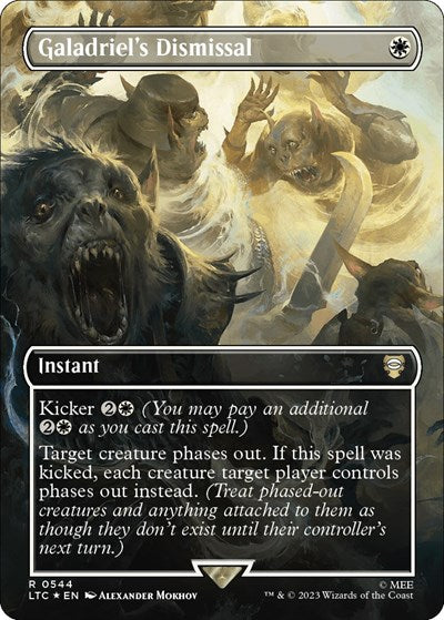 Galadriel's Dismissal (Borderless) (Surge Foil) (Commander: The Lord of the Rings: Tales of Middle-earth) Near Mint