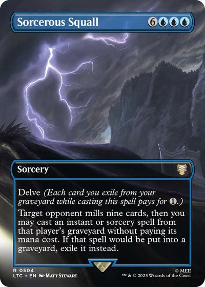 Sorcerous Squall (Borderless) (Commander: The Lord of the Rings: Tales of Middle-earth) Near Mint Foil
