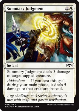 Summary Judgment (Ravnica Allegiance) Near Mint Foil